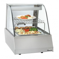 Тепловая витрина с закругленным панорамным фронтальным стеклом 1/1GN, 305050, Bartscher