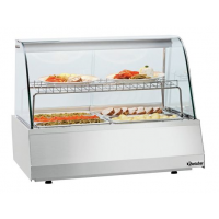 Vitrină termică 2 / 1GN, cu sticlă panoramică rotunjită, 305051, Bartscher