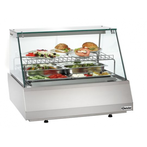 Refrigerated showcase Bartscher 2/1 GN, straight glass