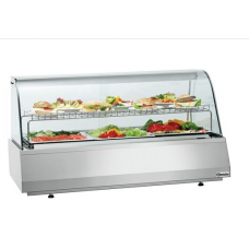 Refrigerated showcase Bartscher 3 / 1GN, with rounded panoramic front glass