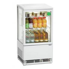 Vitrină mini-frigider Bartscher 58 litri, alb