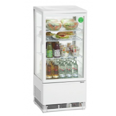 Mini frigider-vitrină Bartscher 78 l, alb