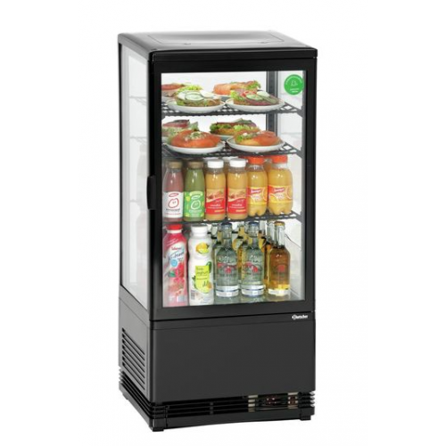 Mini vitrină-frigider Bartscher  78 l, negru
