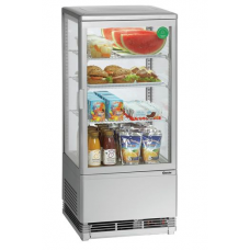 Мини витрина-холодильник Bartscher 78 л, серебристая