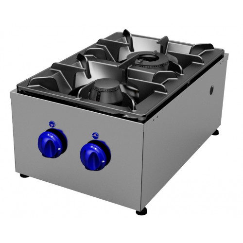 Gas cookers top 2 burners, longitudinal Primax Chef serie Safari MG0602