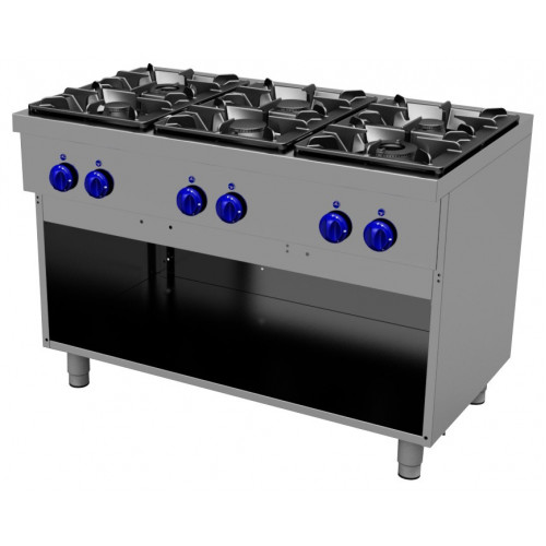 Плита газовая с 6 горелками, на открытом пьедестале , Primax Chef серия Safari MG0669
