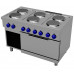 Плита электрическая с 6 круглыми конфорками - Электрический духовой шкаф GN 2/1, Primax Chef серия Safari MG0705