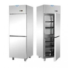 Dulap frigorific 600 din oțel inoxidabil, cu ușă din 2 părți,  cu temperatură normală, Tecnodom A206EKOMTN