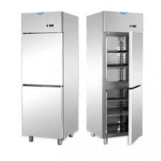 2 half doors stainless Steel 600 Refrigerated Cabinet designed for normal temperature remote condensing unit Tecnodom A206EKOMTNSG