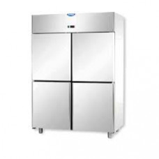 Dulap frigorific 1200 cu 4 uși mici, cu temperatură normală , din oțel inoxidabil, Tecnodom A412EKOMTN