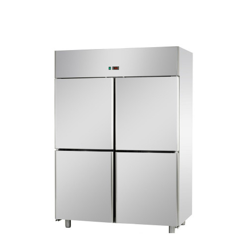 Холодильный шкаф 1200 с 4 маленькими дверьми, из нержавеющей стали ,предназначенный для удаленного конденсационного блока низкой температуры, Tecnodom A412EKOMBTSG