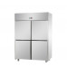 Холодильный шкаф 1200 с 4 маленькими дверьми, из нержавеющей стали ,предназначенный для удаленного конденсационного блока низкой температуры, Tecnodom A412EKOMBTSG