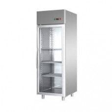 Glass door Low Temperature Stainless Steel GN 2/1 Refrigerated Cabinet with 1 Neon light inside , Tecnodom AF07EKOMBTPV