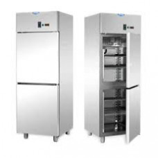 2 half doors Normal Temperature Stainless Steel GN 2/1 Refrigerated Fish Cabinet, Tecnodom A207EKOMTNFH