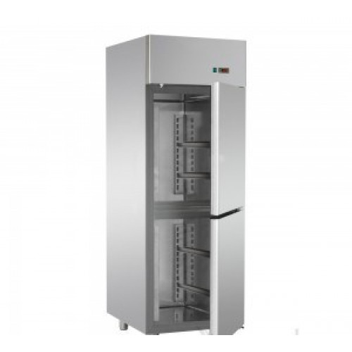 Холодильный шкаф GN 2/1 из нержавеющей стали,с 2 маленькими дверьми, предназначенный для удаленного конденсационного блока низкой температуры,Tecnodom A207EKOMBTSG