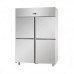 4 half doors Low Temperature Stainless Steel GN 2/1 Refrigerated Cabinet , Tecnodom A414EKOMBT