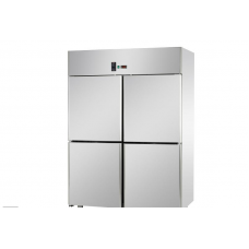 Dulap frigorific 600x400, static, cu 4 uși mici , pentru patiserie, din oțel inoxidabil , cu temeperatura normală, Tecnodom A414EKOMTNPS