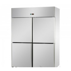 Dulap frigorific GN 2/1, cu 4 uși mici , din oțel inoxidabil , proiectat pentru unitatea de condensare cu temperatură normală de la distanță, Tecnodom A414EKOMTNSG