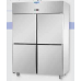 Dulap frigorific GN 2/1, cu 4 uși mici, din oțel inoxidabil , proiectat pentru unitatea de condensare la temperatură scăzută, Tecnodom A414EKOMBTSG