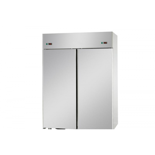 Dulap frigorific static GN 2/1, cu 2 uși ,  din oțel inoxidabil , cu  temperatură dublă (NT + NT), Tecnodom AF14EKOPP