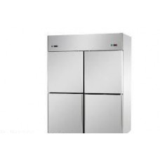 Dulap frigorific static GN 2/1, cu 4 uși mici , din oțel inoxidabil , cu  temperatură dublă (NT + NT), Tecnodom A414EKOPP