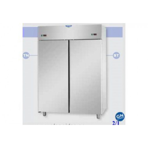 Холодильный шкаф GN 2/1 , из нержавеющей стали, с 2 дверьми, с двойной температурой (NT + LT) , Tecnodom AF14EKOPN