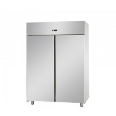 2  doors double temperature (LT + LT) Stainless Steel GN 2/1 Refrigerated Cabinet with 2 Neon lights inside ,Tecnodom AF14EKONN