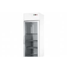 Холодильный шкаф GN 2/1, из нержавеющей стали, с стеклянной дверью, низкой температурой, белым листом, Tecnodom AF07ISOMBTPVW
