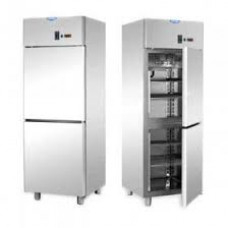 Холодильный шкаф GN 2/1 , из нержавеющей стали,с 2 маленькими дверьми , с нормальной температурой, Tecnodom A207MIDMTN