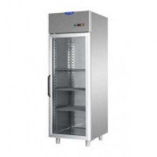 Холодильный шкаф GN 2/1 , из нержавеющей стали,с стеклянной дверью ,с нормальной температурой, с 1 неоновой лампой внутри, Tecnodom AF07MIDMTNPV