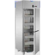 2 half doors Normal Temperature Stainless Steel GN 2/1 Refrigerated Fish Cabinet, Tecnodom A207MIDMTNFH