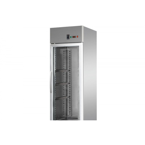 Холодильный шкаф 600x400, из нержавеющей стали ,с стеклянной дверью, с нормальной температурой, для кондитерских изделий , с 1 неоновой лампой внутри, Tecnodom AF07MIDMTNPSPV