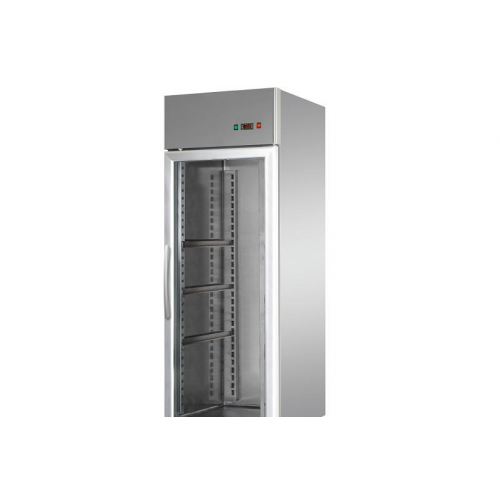 Холодильный шкаф 600x400, из нержавеющей стали ,с стеклянной дверью, с низкой температурой, для кондитерских изделий , с 1 неоновой лампой внутри, Tecnodom AF07MIDMBTPSPV