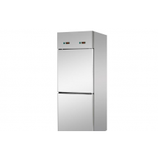 Dulap frigorific din oțel inoxidabil ,GN 2/1, cu 2 uși mici,  cu temperatură dublă (NT + NT), pentru carne Tecnodom A207MIDPP