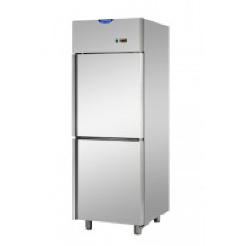 Dulap frigorific  din oțel inoxidabil ,GN 2/1, cu 2 uși mici,  cu temperatură dublă (LT + LT), Tecnodom A207MIDNN