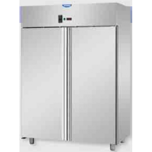 2 doors Normal Temperature Stainless Steel GN 2/1 Refrigerated Cabinet , Tecnodom AF14MIDMTN