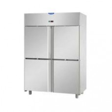 4 half doors Low Temperature Stainless Steel GN 2/1 Refrigerated Cabinet , Tecnodom A414MIDMBT
