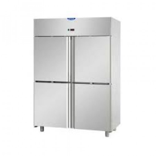Dulap frigorific din oțel inoxidabil ,GN 2/1, cu 4 uși mici , cu temperatură joasă ,cu 1 lampă neon în interior Tecnodom A414MIDMBT