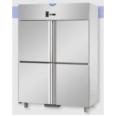 Холодильный шкаф GN 2/1, из нержавеющей стали, с 4 маленькими дверьми, с нормальной температурой, для рыбы, Tecnodom A414MIDMTNFH