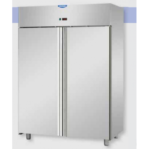 Dulap frigorific din oțel inoxidabil ,GN 600x400, cu 2 uși, cu temperatură joasă, cu 1 lampă neon în interior, Tecnodom AF14MIDMBTPS