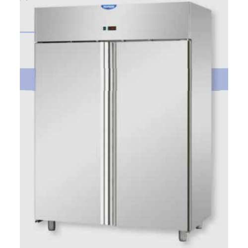 Холодильный шкаф  GN 2/1, из нержавеющей стали, с 2 дверьми, предназначенный для удаленного конденсационного блока нормальной температуры, Tecnodom AF14MIDMTNSG