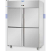 Холодильный шкаф GN 2/1, из нержавеющей стали, с 4 маленькими дверьми, предназначенный для удаленного конденсационного блока нормальной температуры, Tecnodom A414MIDMTNSG
