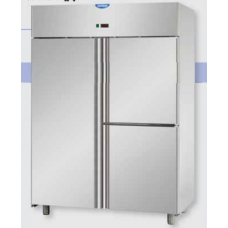 Холодильный шкаф GN 2/1, из нержавеющей стали, с 3 дверьми, предназначенный для удаленного конденсационного блока нормальной температуры, Tecnodom A314MIDMTNSG