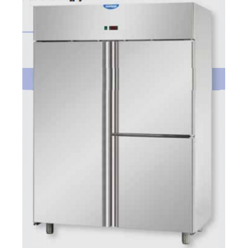 Холодильный шкаф GN 2/1, из нержавеющей стали, с 3 дверьми, предназначенный для удаленного конденсационного блока нормальной температуры, Tecnodom A314MIDMTNSG