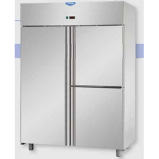 Холодильный шкаф GN 2/1, из нержавеющей стали, с 3  дверьми, с нормальной температурой, предназначенный для удаленного конденсационного блока низкой  температуры, Tecnodom A314MIDMBTSG