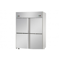 Dulap frigorific static din oțel inoxidabil ,GN 2/1, cu 4 uși mici, cu temperatură normală, Tecnodom A414MIDES