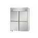 Dulap frigorific static din oțel inoxidabil ,GN 2/1, cu 4 uși mici, cu temperatură dublă (NT + NT), cu 2 lămpi de neon înăuntru Tecnodom A414MIDPN