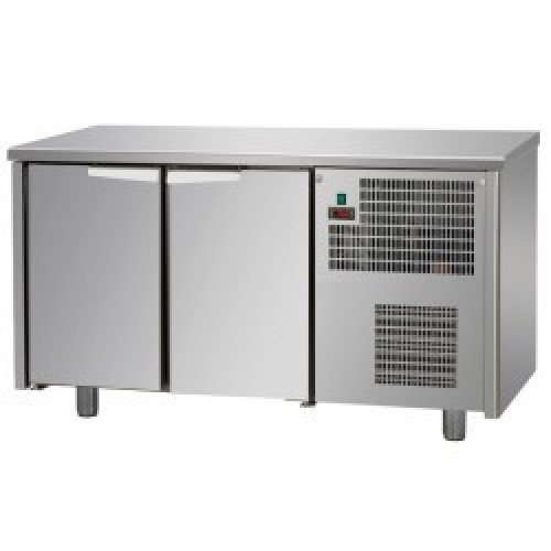 Masă frigorifică, din otel inoxidabil, cu 2 uși, Tecnodom TF02MID60