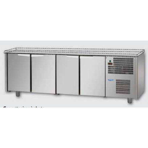4 doors Stainless Steel Refrigerated Counter without working top, Tecnodom TF04MID60SP