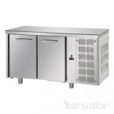 2 doors Stainless Steel GN 1/1 Refrigerated Counter with 100 mm rear riser working top , Tecnodom TF02EKOGNAL